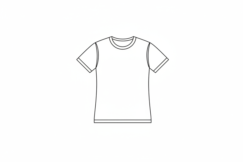 just a plain outline no bit for sleeve, bas or neck